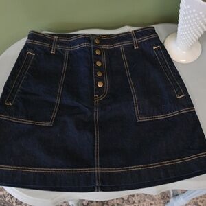 NWOT Free People High Waisted Denim Skirt